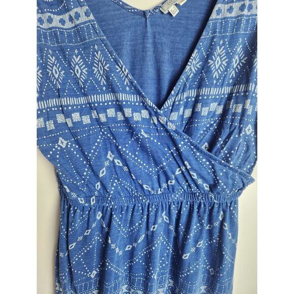 Fatface printed Midi Dress us sz 10 cotton eco natural beachy boho vacation - Picture 2 of 8